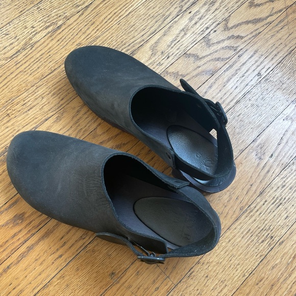 Bryr Daphne Monochrome Black Leather Clogs 40 - Picture 5 of 10